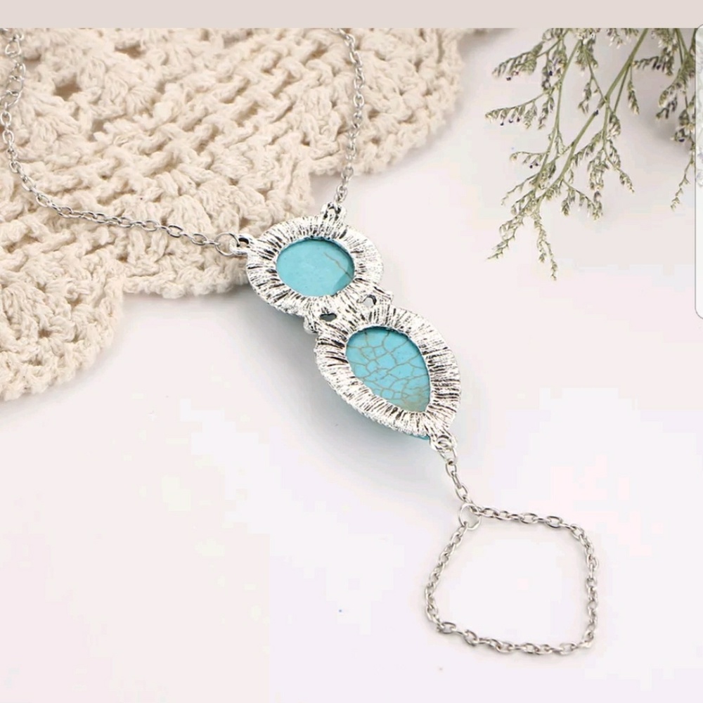 Bohemian Turquoise Wrist Chain - Picture 3 of 7